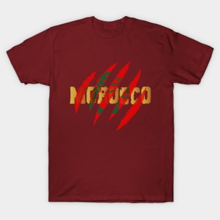 Morocco Proud Atlas Lion Marocan Gift Soccer Flag T-Shirt